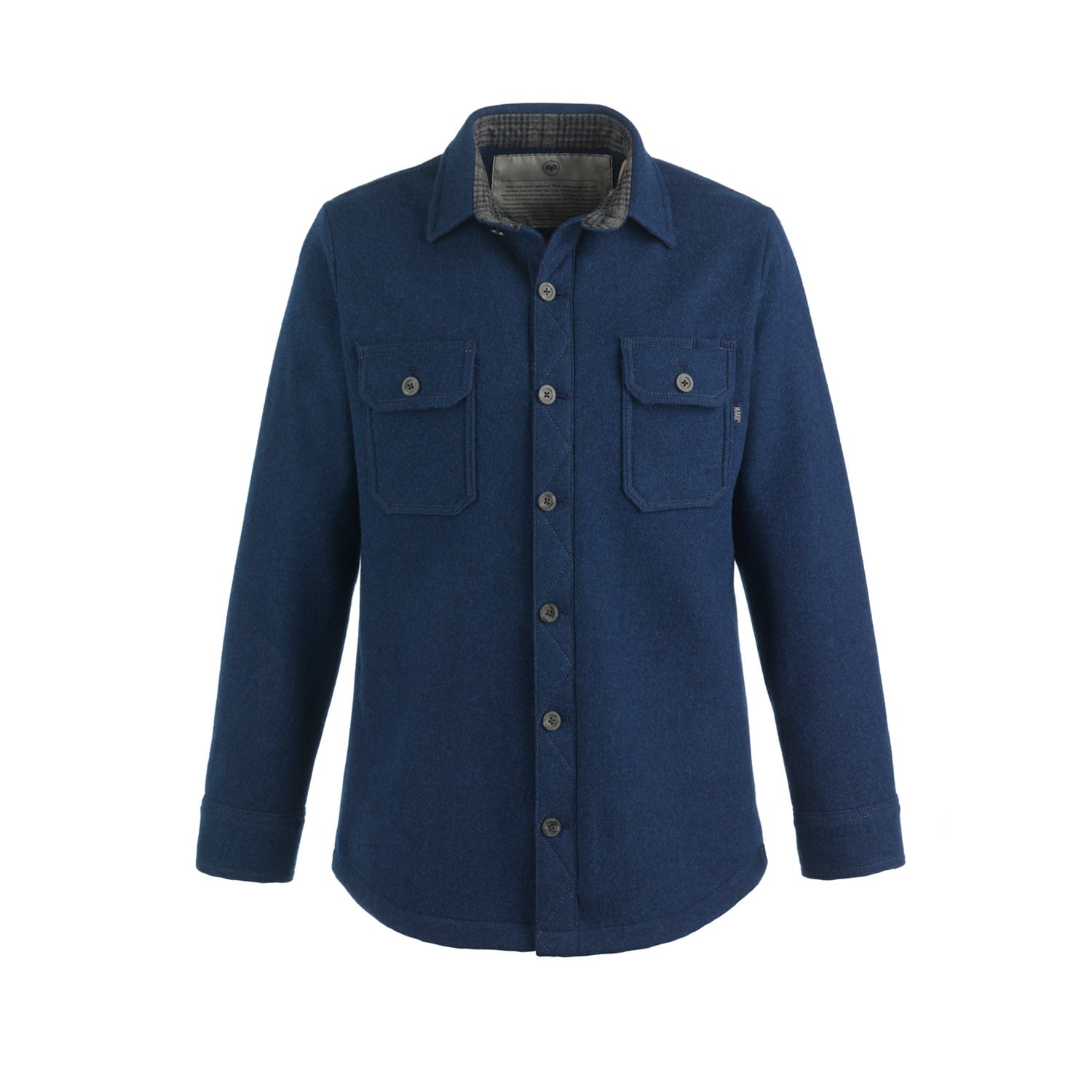 McNair Men's mid weight merino mountain shirt in Slawit blue