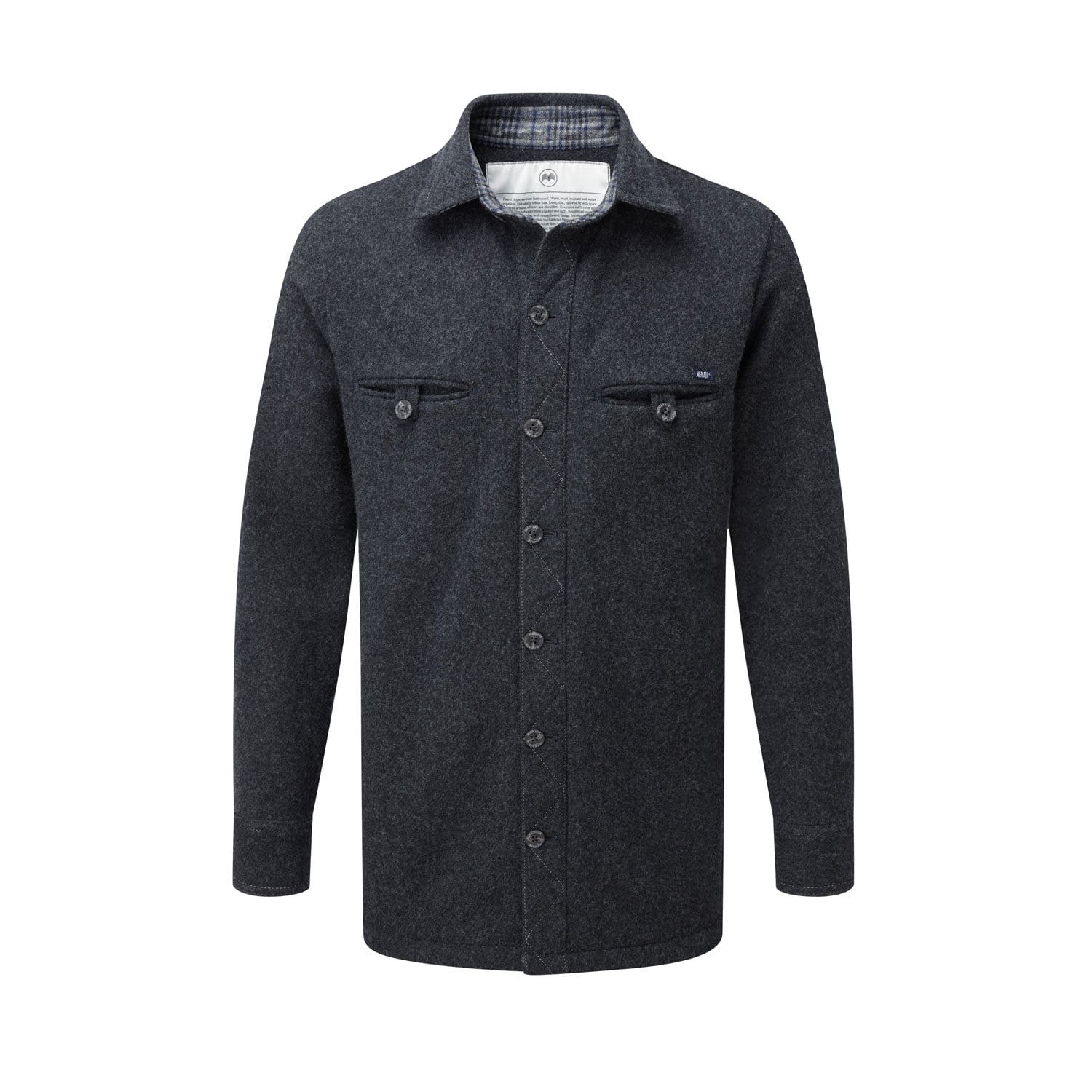 McNair men's merino fell shirt in charcoal