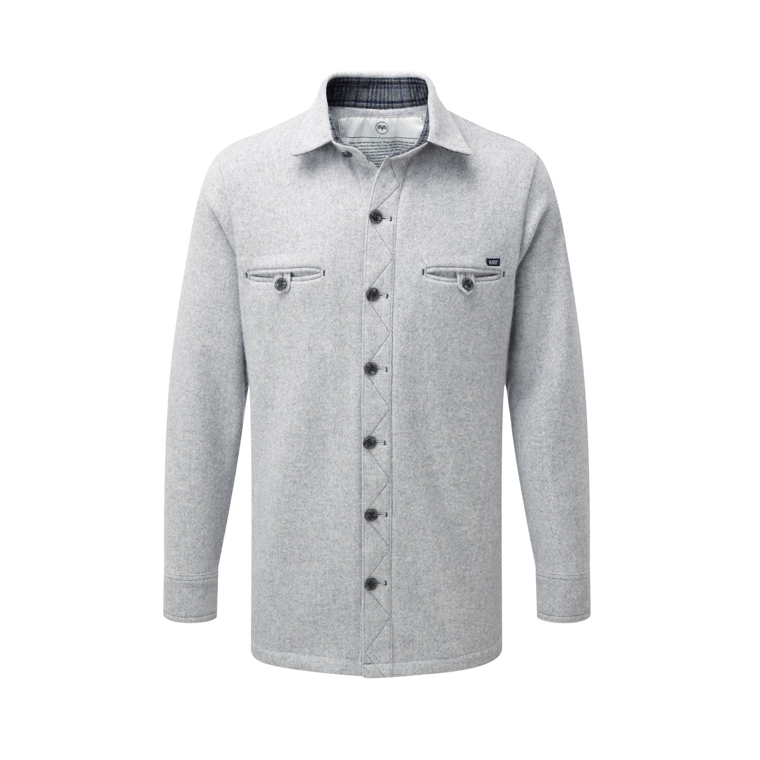 McNair men's merino fell shirt in silver