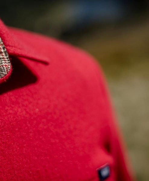 McNair men's merino shirt in Chilli red