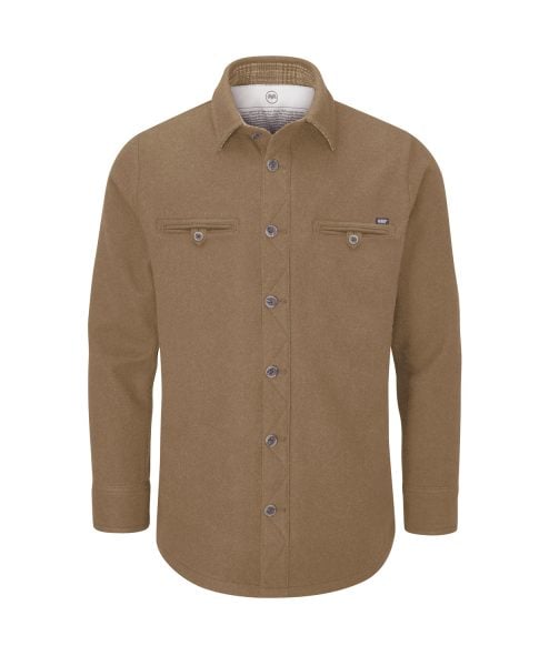 McNair Men's merino Fell Shirt in Camel