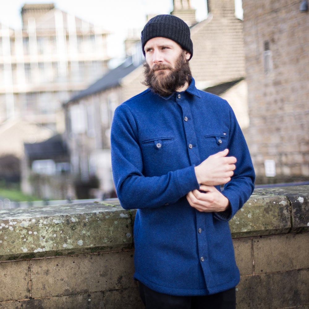 McNair Men's Fell Shirt in Slawit blue