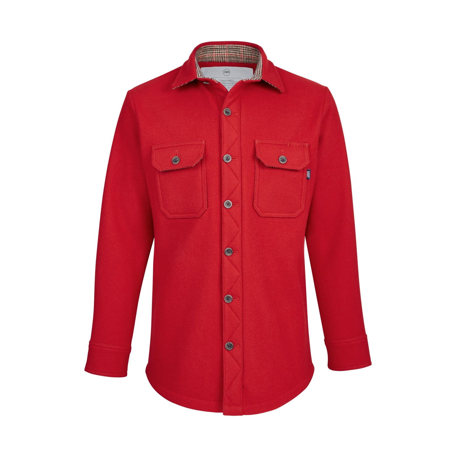McNair women's Chilli Red merino Mountain Shirt