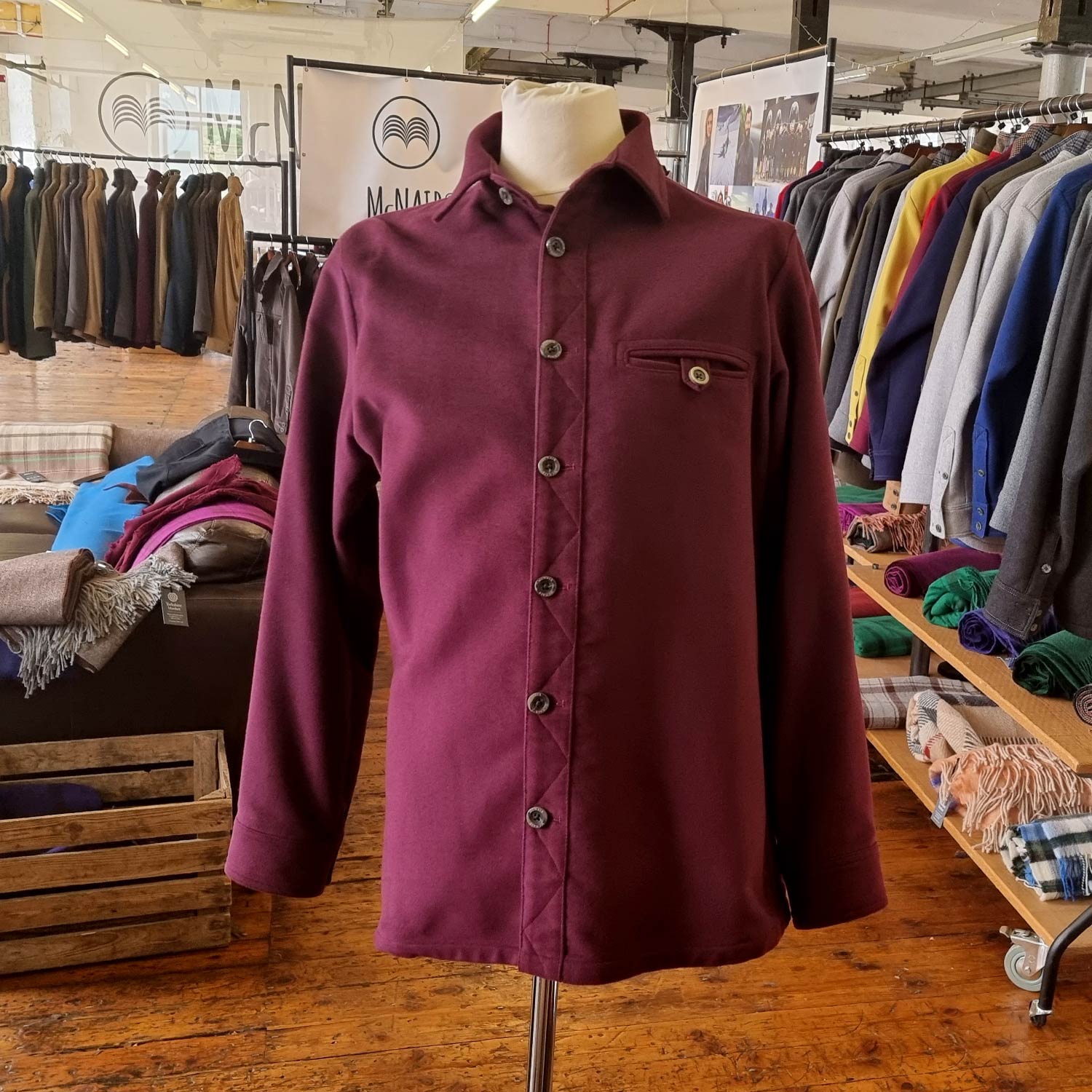 Men's Moleskin Force Plasmadry shirt in Berry