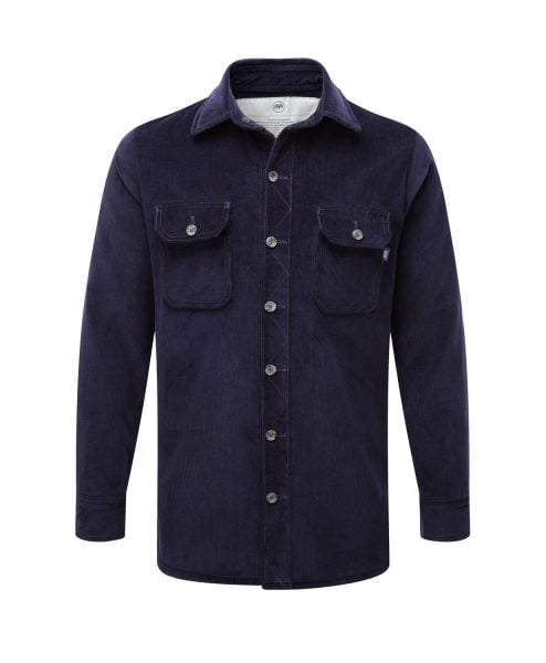 McNair Men's PlasmaDry Corduroy shirt in deep navy