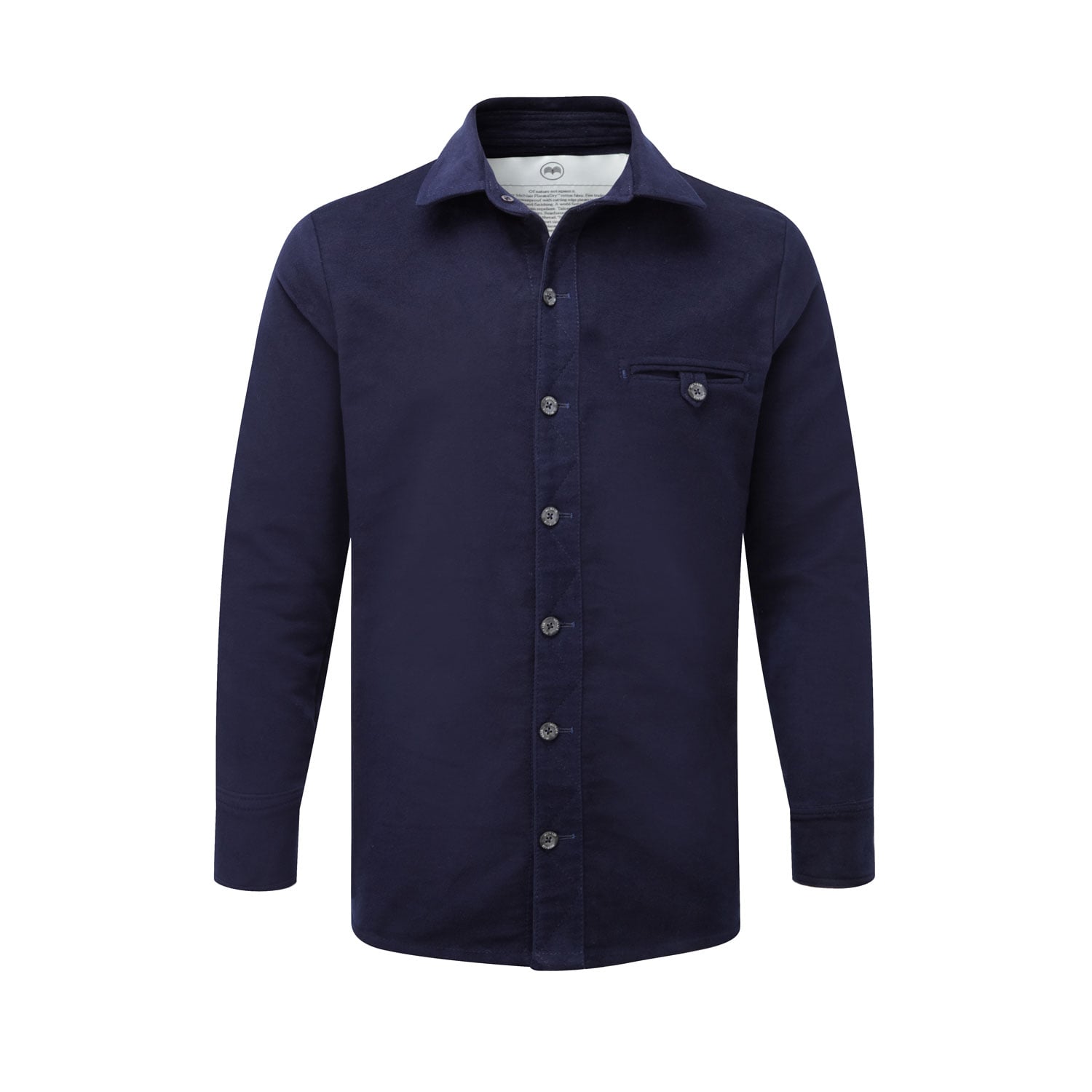 McNair PlasmaDry Moleskin shirt in deep navy
