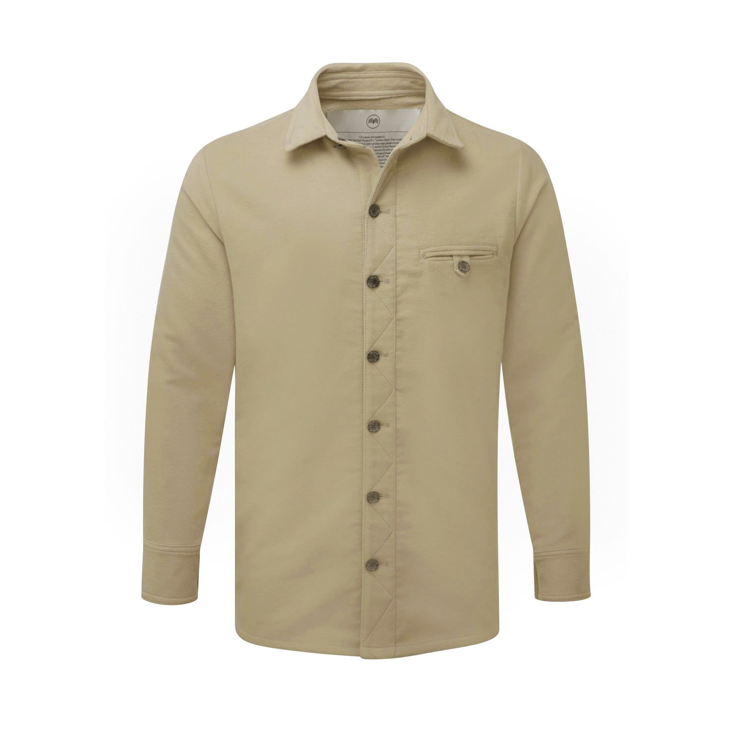 McNair men's Plasmadry moleskin Beck Shirt in Light Khaki