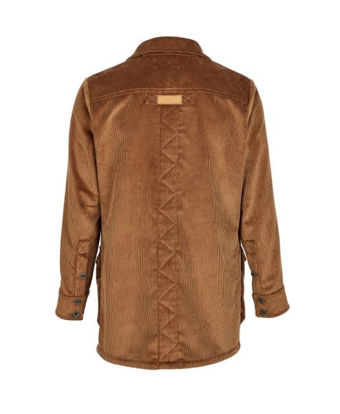 Men's Corduroy Moorland Plasmadry shirt in Bark (Back)