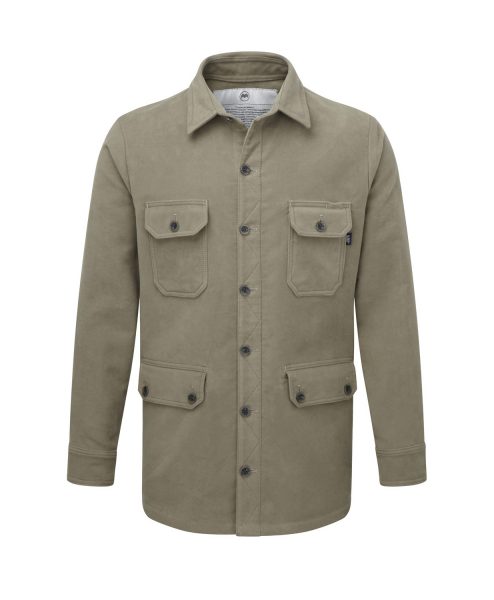 McNair men's moleskin Field Shirt in sandstone