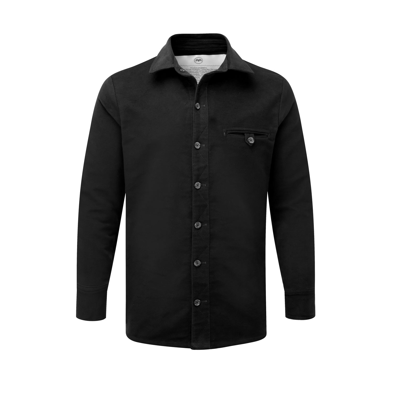 McNair Men's PlasmaDry Moleskin Beck shirt in black
