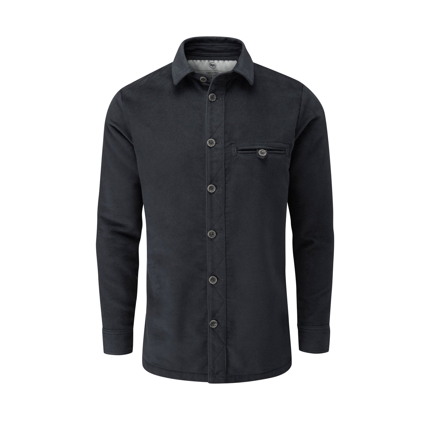 McNair men's moleskin Beck Shirt in Storm Grey