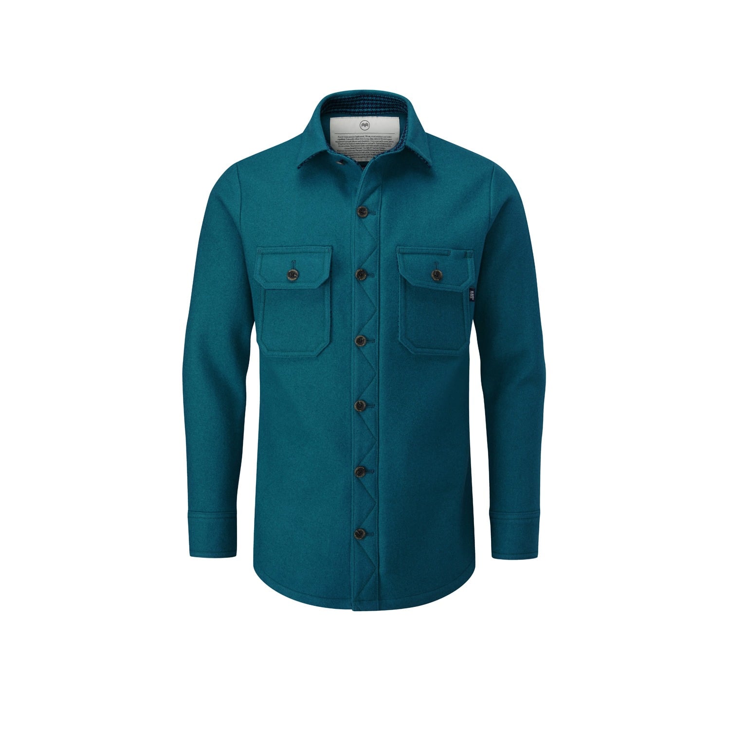 McNair men's merino Mountain Shirt in Lagoon