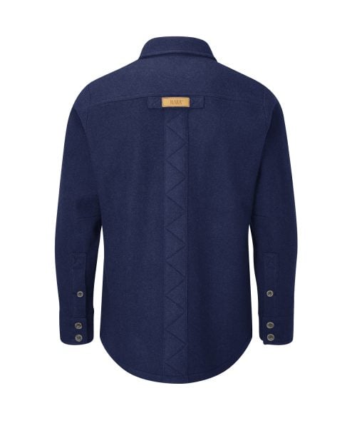 McNair Men's merino Ridge Shirt in Slawit Blue (Back)