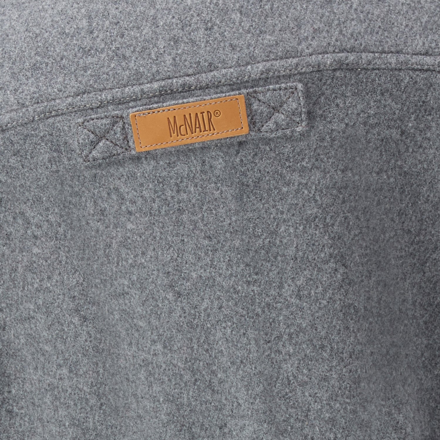 McNair Ash Melange merino Gilet - back label