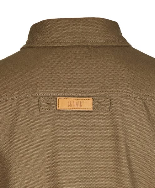 McNair PlasmaDry Canvas Work Shirt in bronzed olive (back)
