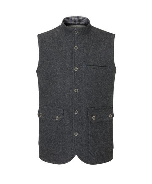 McNair merino Highland Gilet in Charcoal