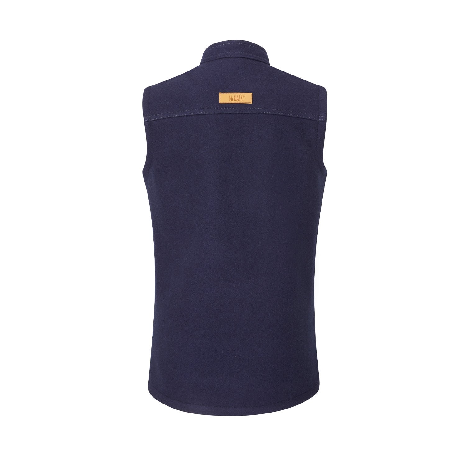 McNair merino Moonraker Gilet in Navy - Back