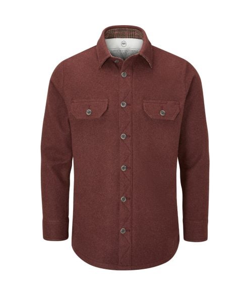 McNair men's merino Ridge shirt in Rosewood