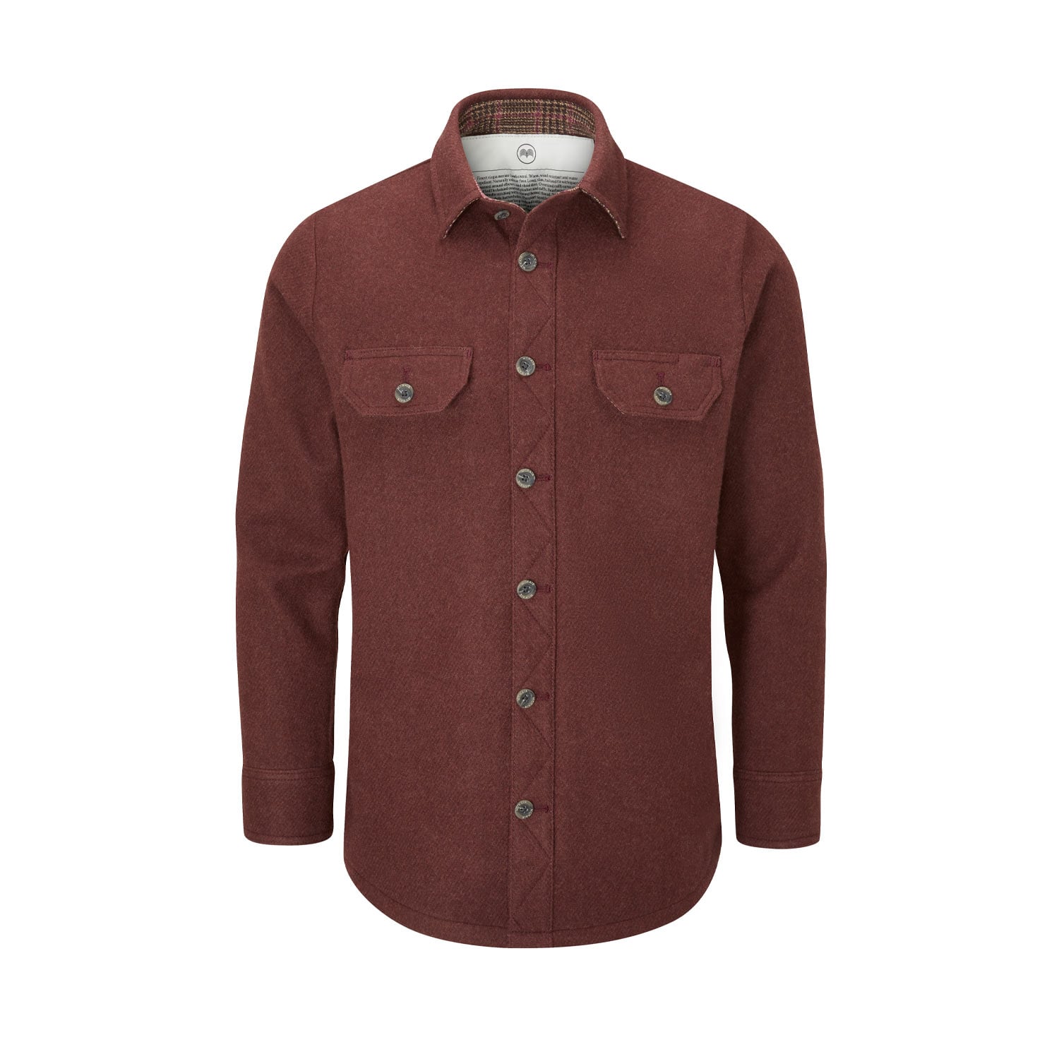 McNair men's merino Ridge shirt in Rosewood