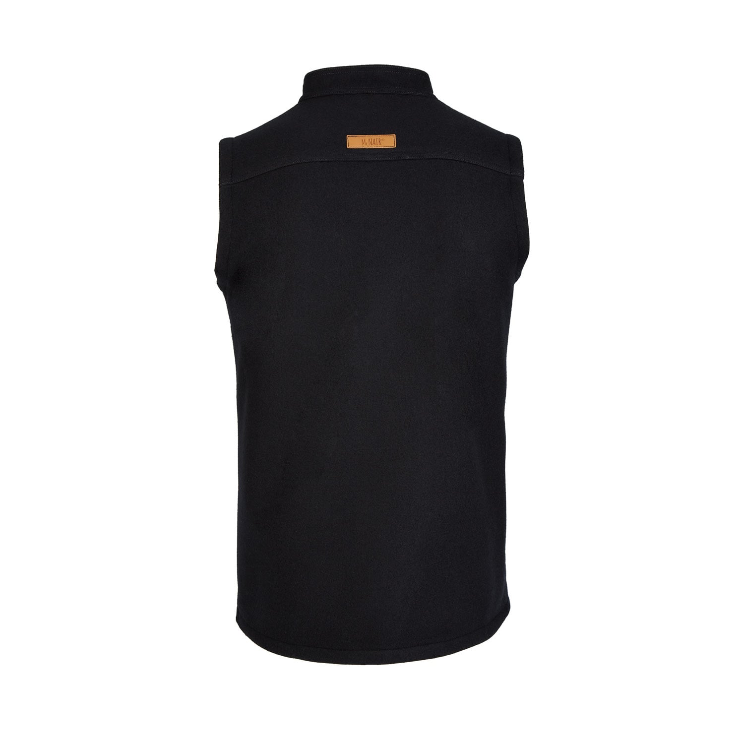 McNair heavyweight merino Valley Gilet in black (back)