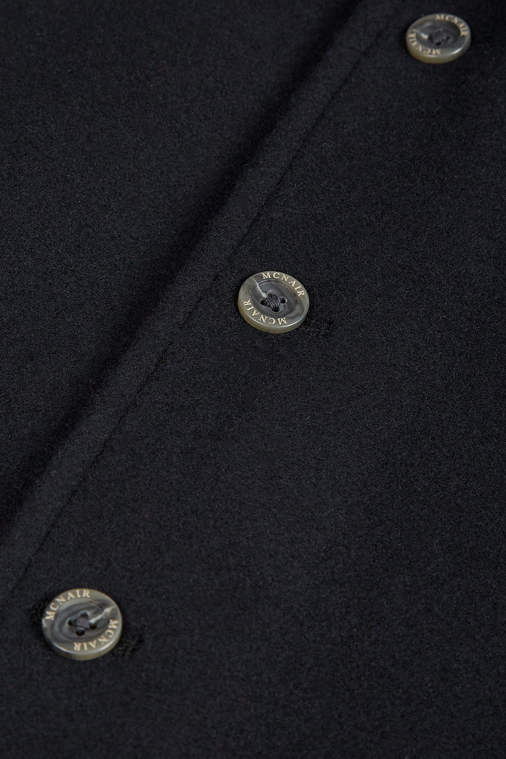 McNair heavyweight merino Valley Gilet - button detail