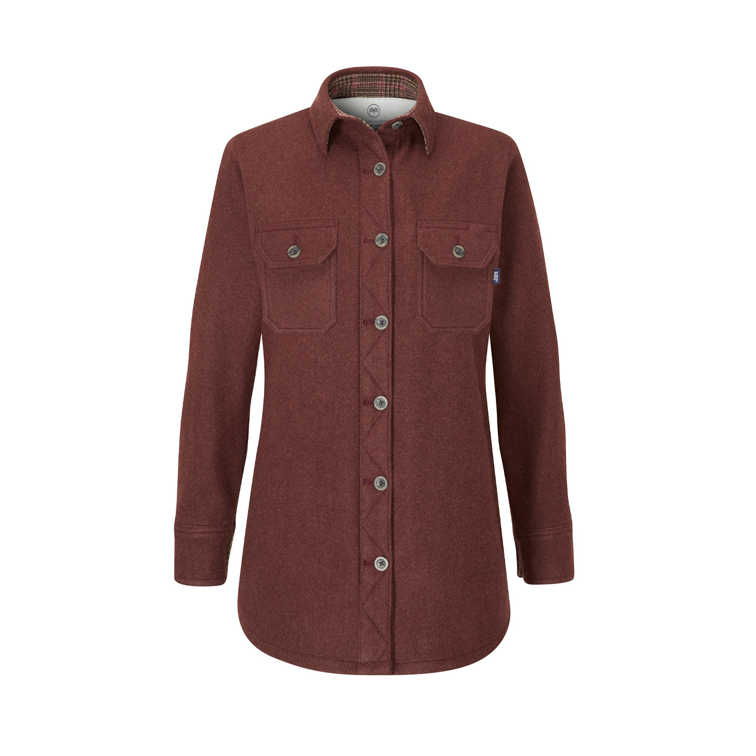 McNair women's merino Mountain shirt in Rosewood