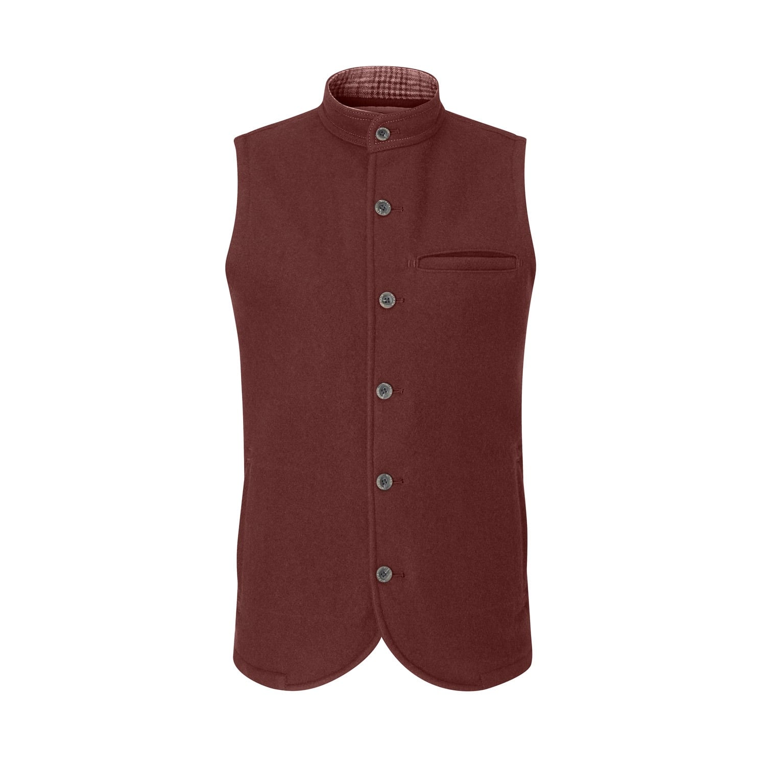 McNair women's merino Moonraker Gilet in Rosewood