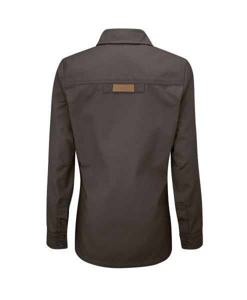 McNair women's Half Panama Jacket in Mole brown (back)