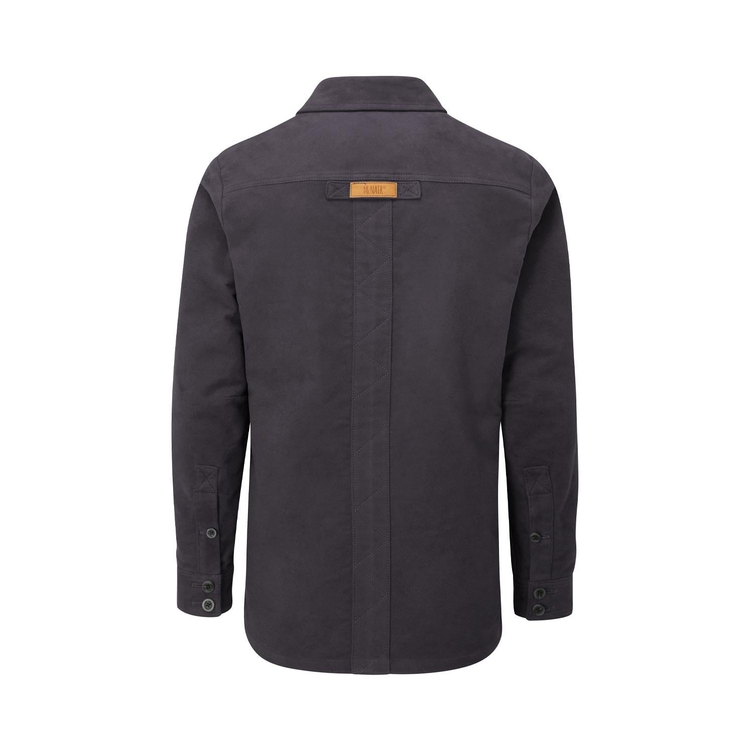 McNair men's PlasmaDry moleskin Ravine shirt in Graphite Grey (back