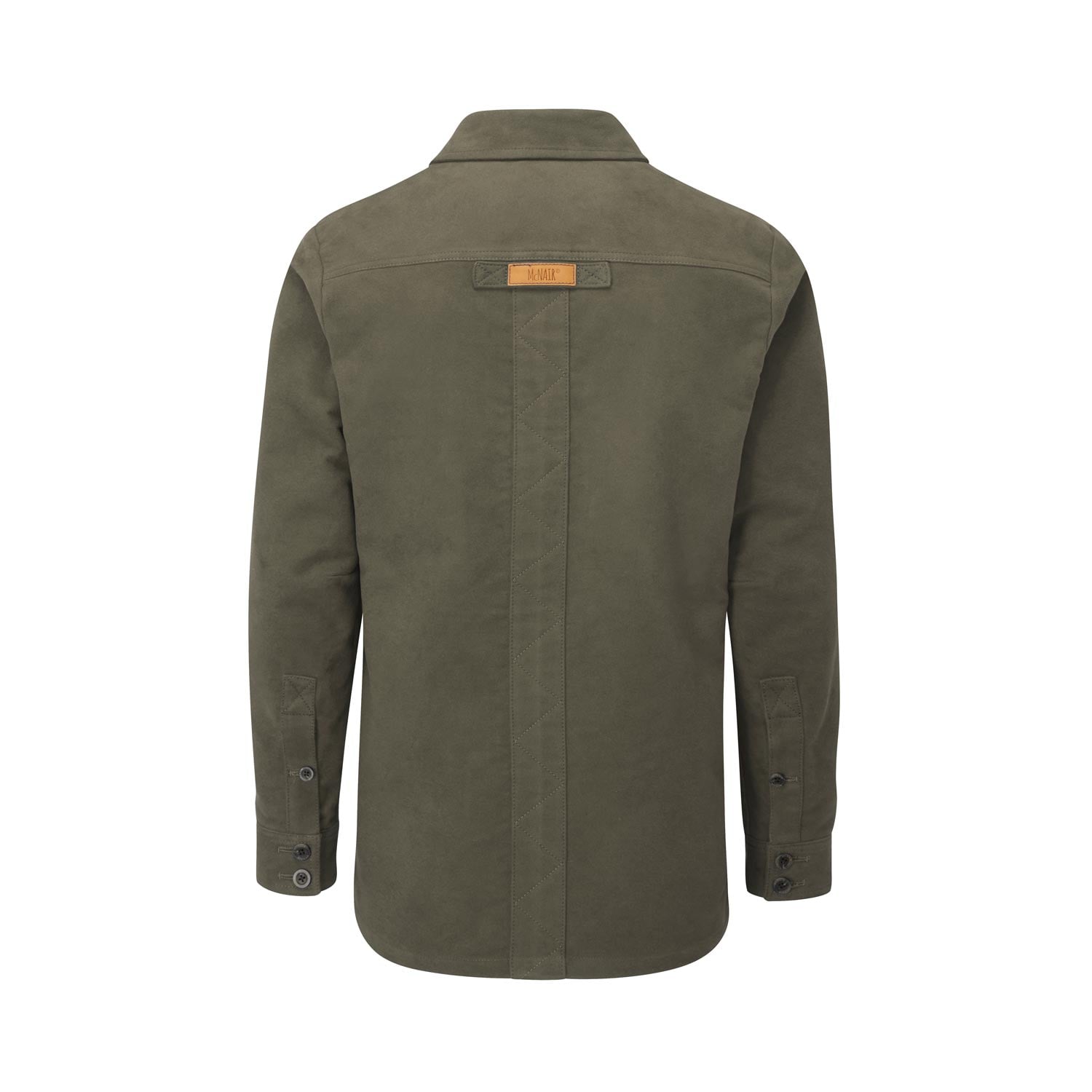 McNair men's PlasmaDry moleskin Ravine shirt in Light Sage (back)