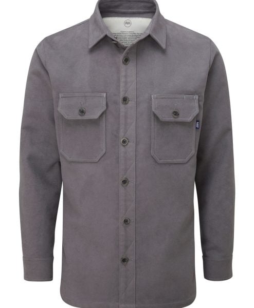 McNair men's PlasmaDry moleskin Force shirt in Smoke Grey