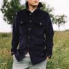 Corduroy Plains Shirt in Deep Navy